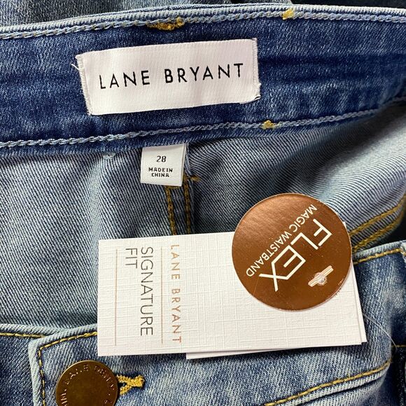 New Lane Bryant Signature Fit Boyfriend Jogger Zip Hem Jeans Women's Size 28 - Picture 4 of 11